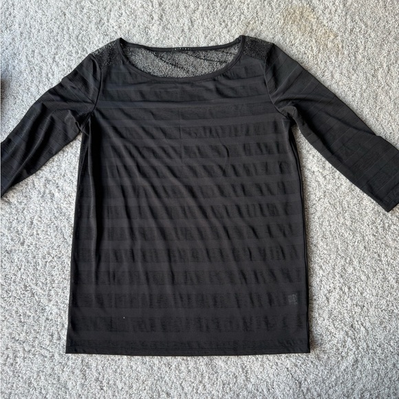 Sisley Black Long Sleeve Lace Top - Picture 5 of 10